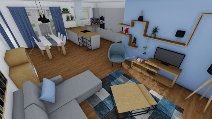 Kuchyň a obývák modrá DF.jpg